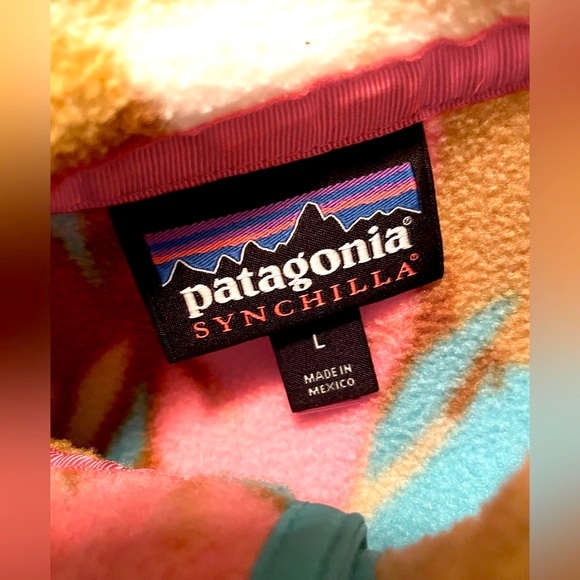 Patagonia Dancing Feathers Synchilla Qtr Snap - L - Picture 4 of 12